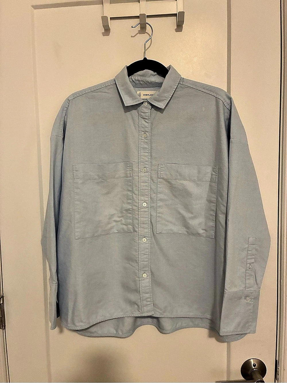 Everlane The Boxy Oxford shirt in light blue